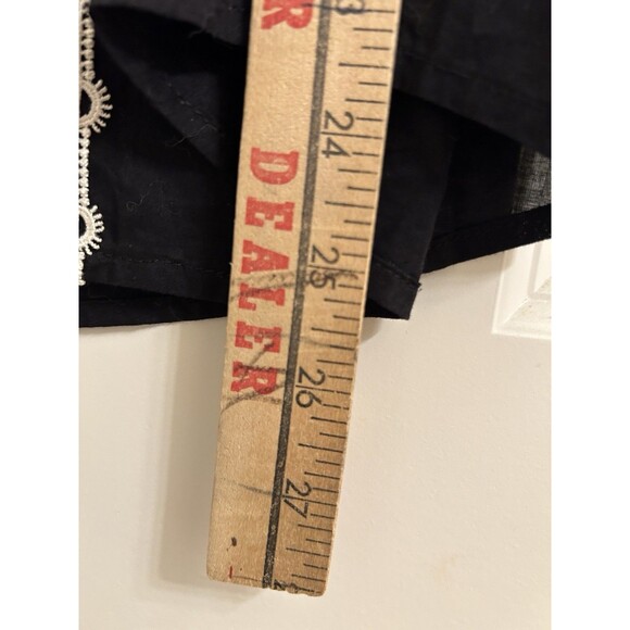 Karl Lagerfeld Paris Black Blouse Lace Sz Small Peasant Boho - Picture 5 of 5